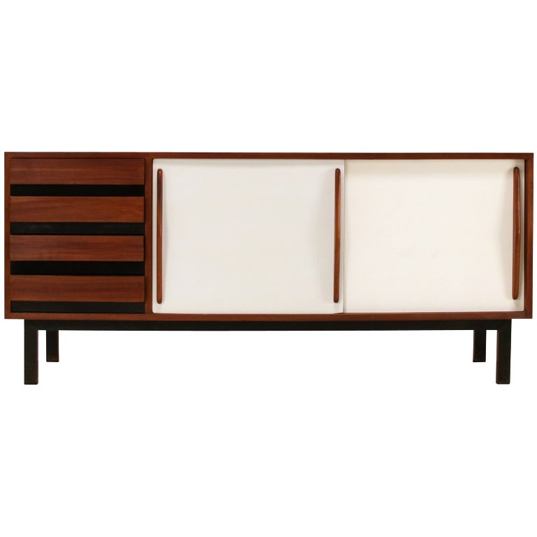 Charlotte Perriand Cansado Sideboard With Double White Doors