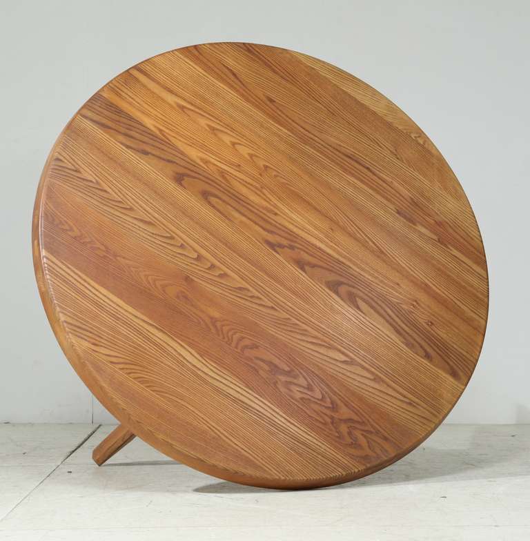French Round Pierre Chapo Dining Table