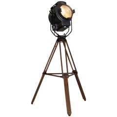 Arri 2KW Theater Spot from the 1940s with Wooden Tripod Base