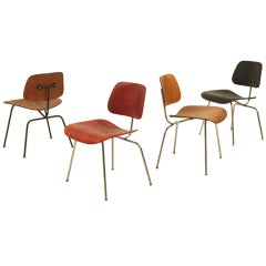 Set of four Evans editions of the Eames DCM chair 7