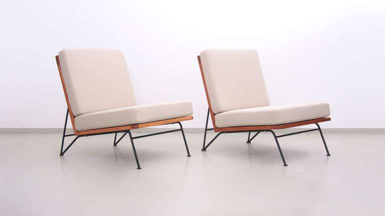 Early 1950s lounge chairs designed by Eva Lisa 