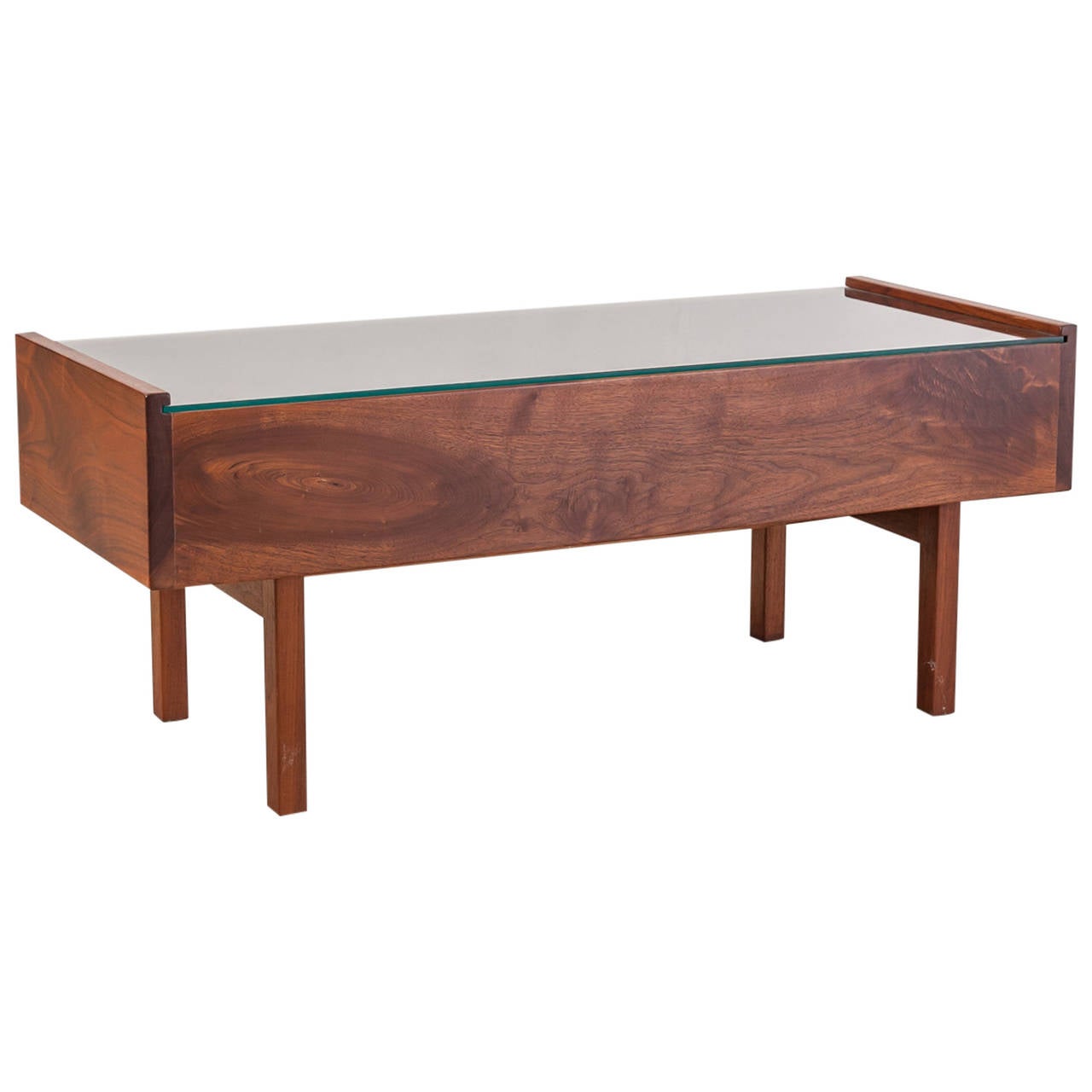 Arden Riddle Coffee Table with Glass Top For Sale at 1stDibs