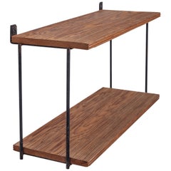 Muriel Coleman Iron and Brushed Wood Shelve Unit