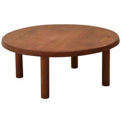 Charlotte Perriand Round Low Table In Oak