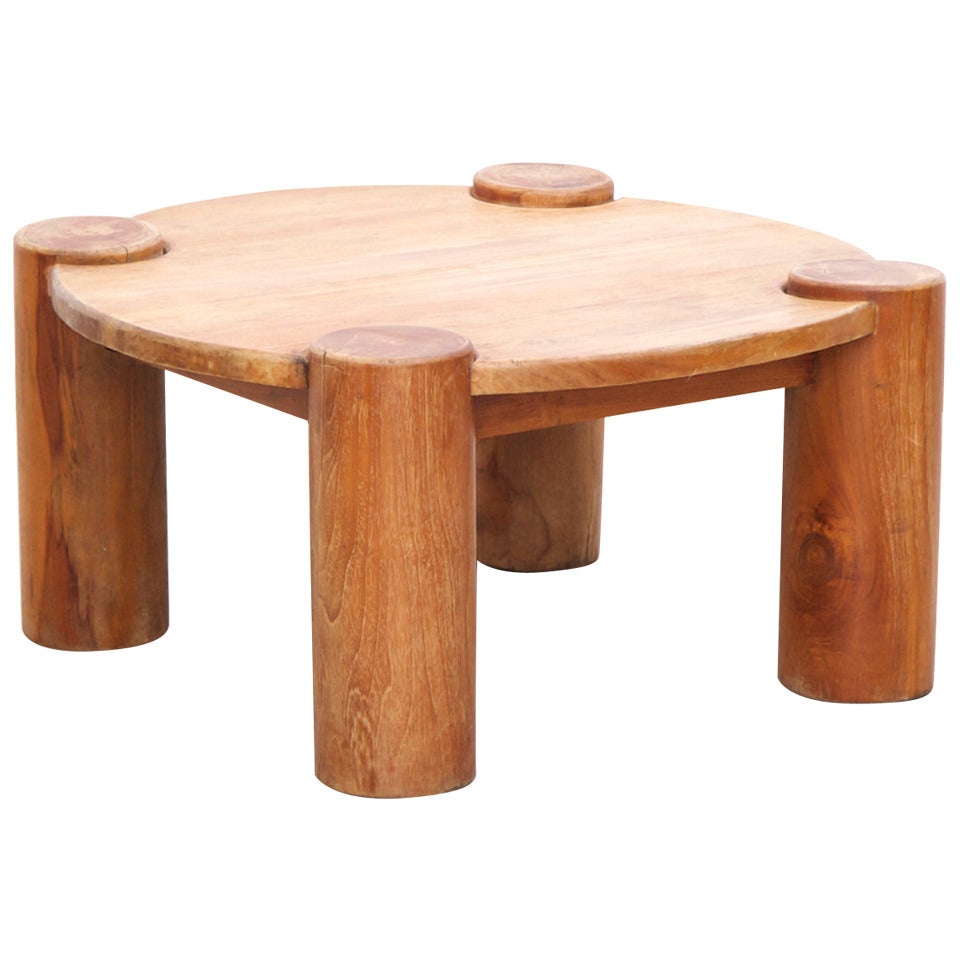 Heavy Solid Wood Coffee Table For Sale