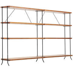 Minimalist iron and wood room divider / stelve unit 7