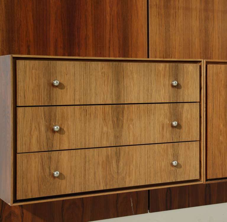 Mid-20th Century Danish wall unit in rosewood