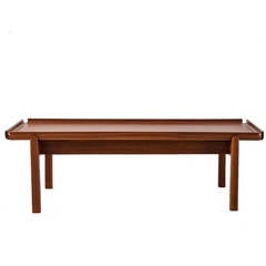 John Kapel Wooden Coffee Table with Curved Edges