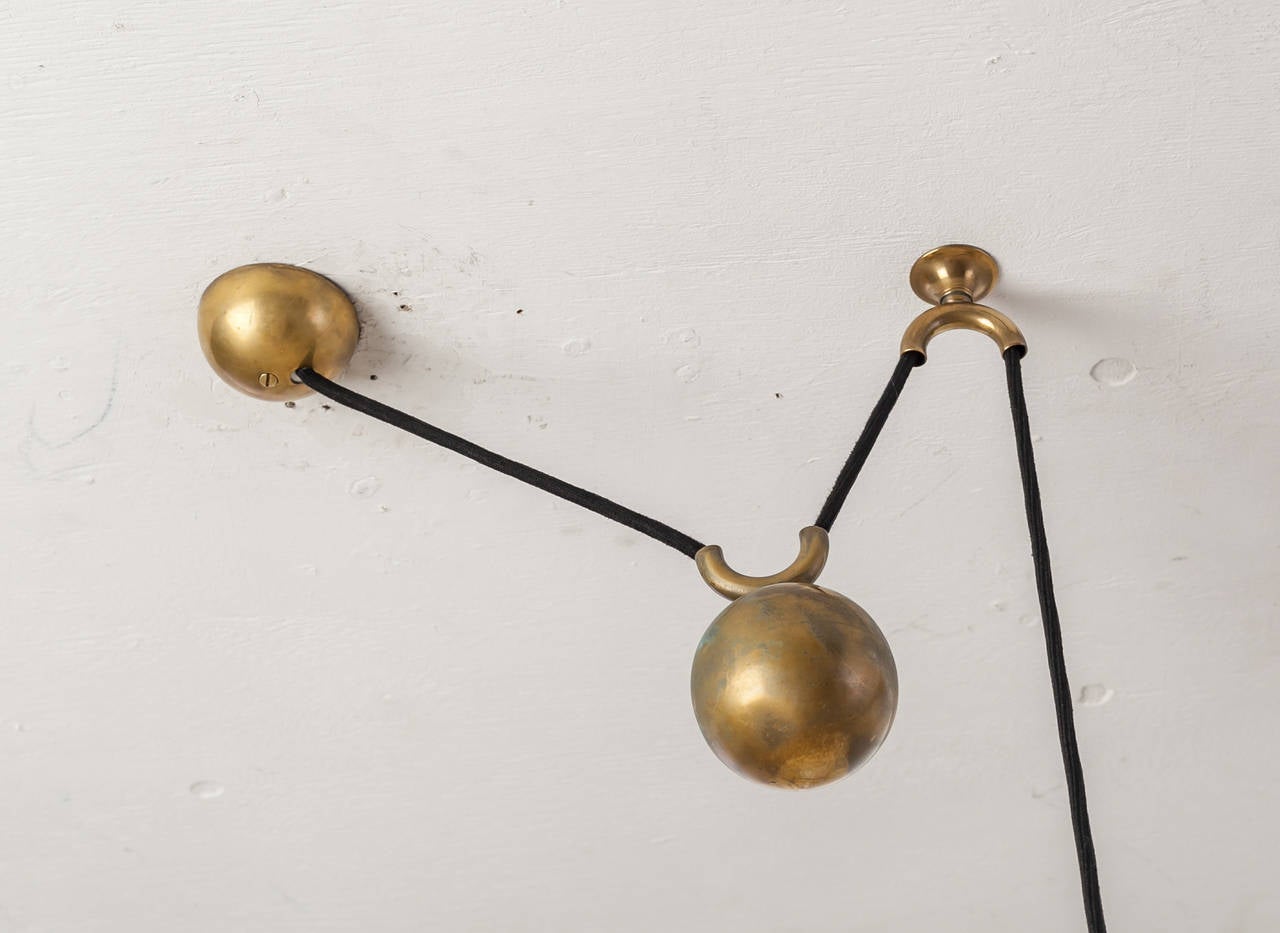 Rare Florian Schulz Posa brass pendant, Germany, 1960s In Excellent Condition For Sale In Maastricht, NL