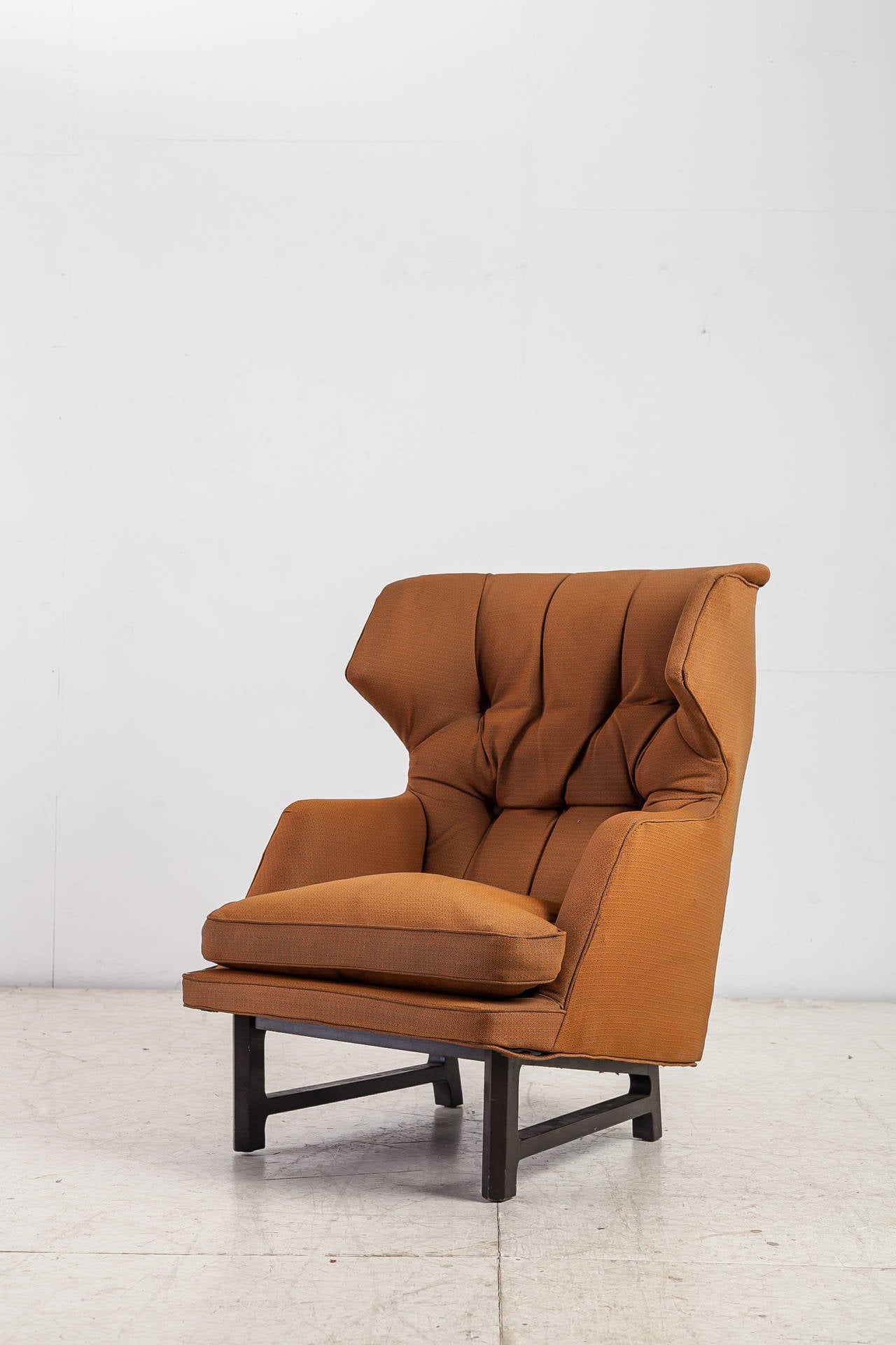 Mid-Century Modern Edward Wormley Janus Wingback Lounge Chair for Dunbar For Sale
