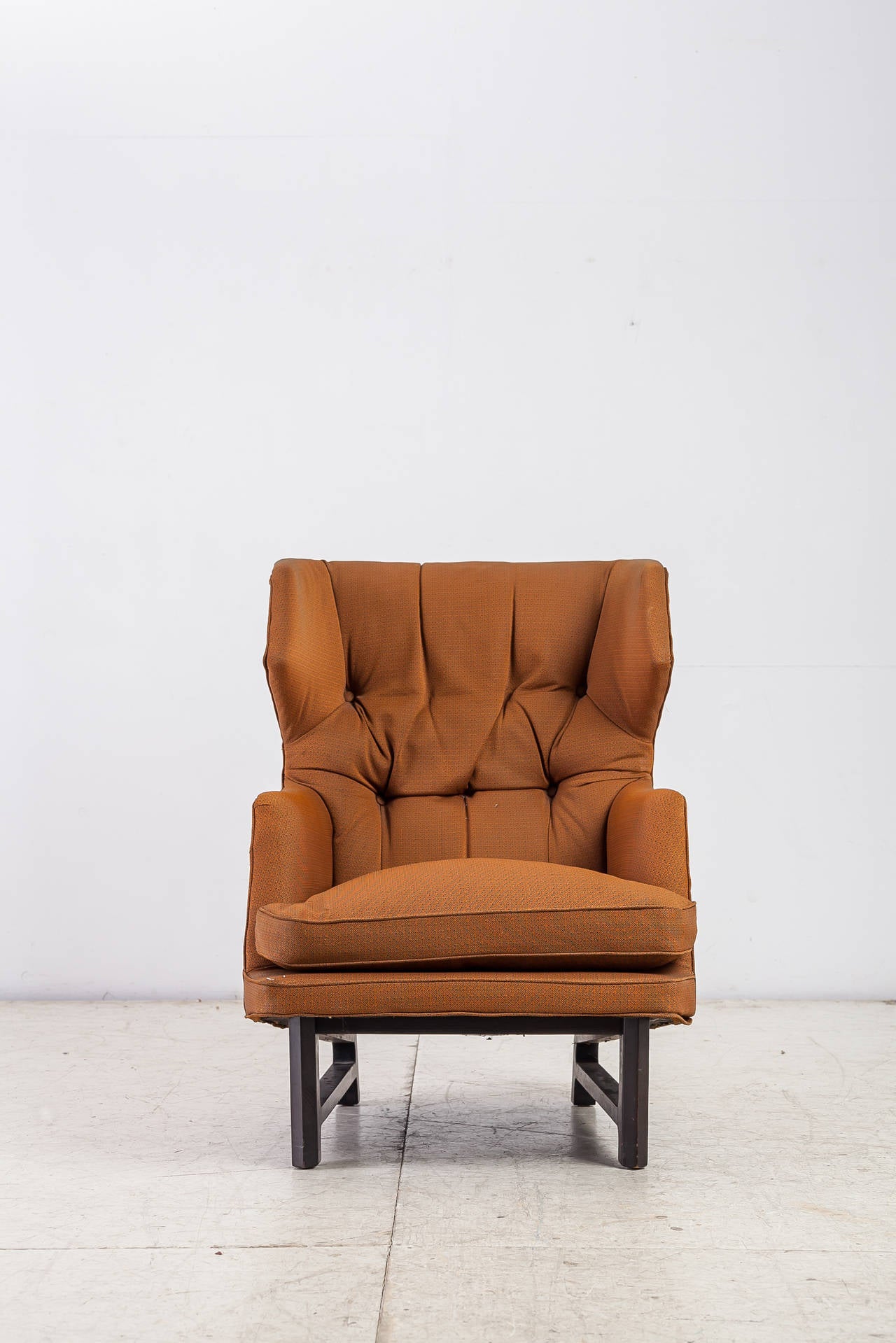Edward Wormley Janus Wingback Lounge Chair for Dunbar In Good Condition For Sale In Maastricht, NL