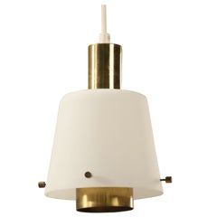 White Glass And Brass Itsu Lamp. Manner of Tynell and Johansson-Pape, Finland