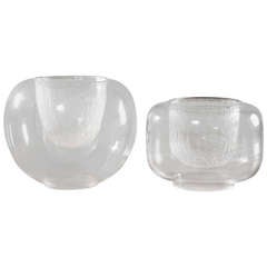 Pair of Glass Bowls by Timo Sarpaneva for Iittala