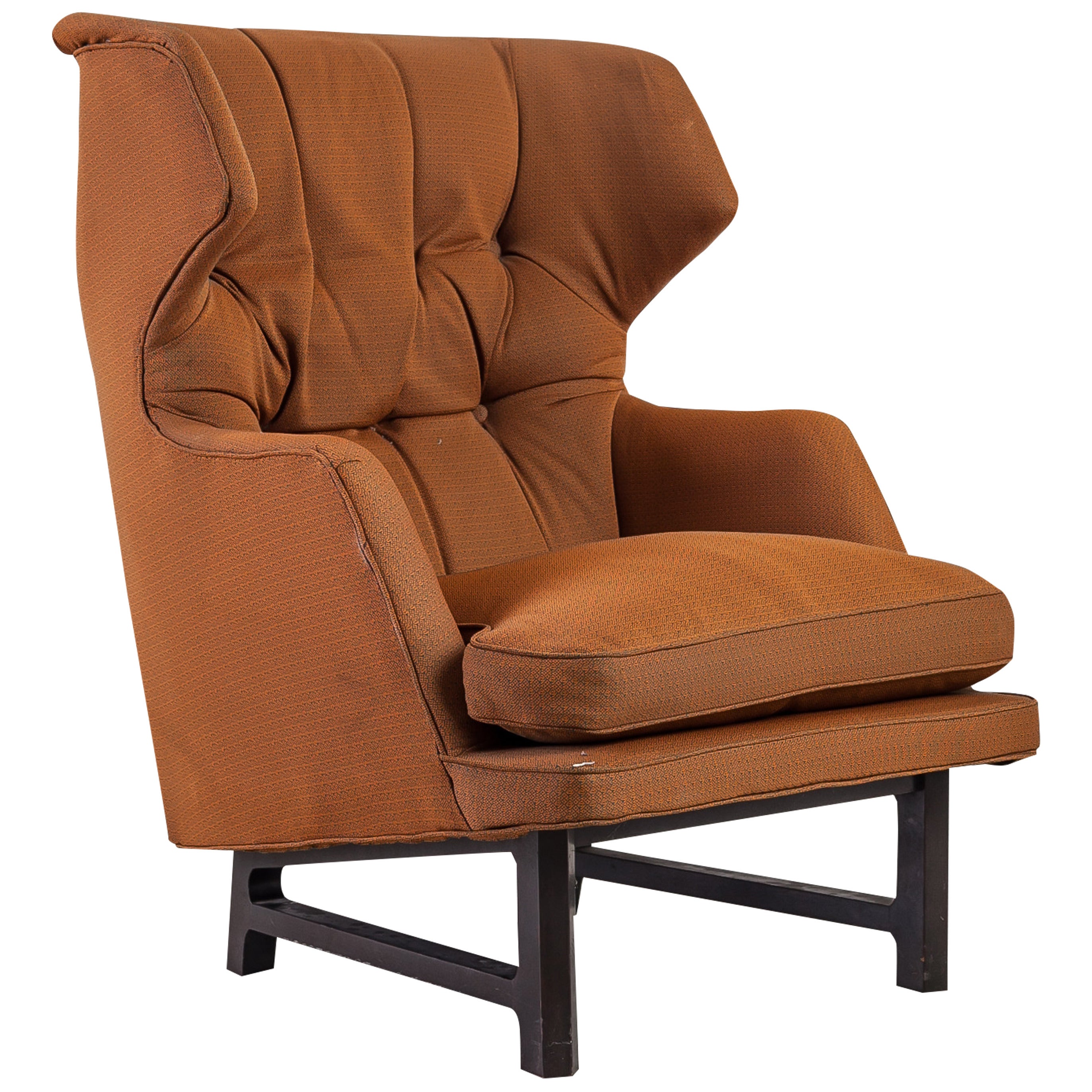 Edward Wormley Janus Wingback Lounge Chair for Dunbar For Sale