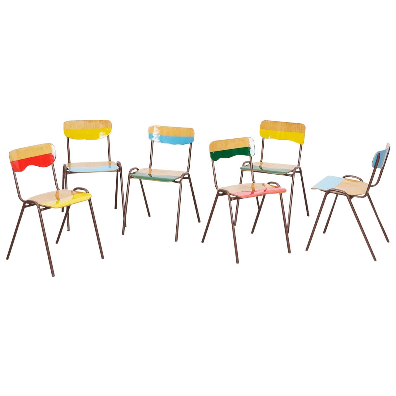 Set of Six Chairs from the Flitter Flatter Series by Marcus Friedrich Staab For Sale
