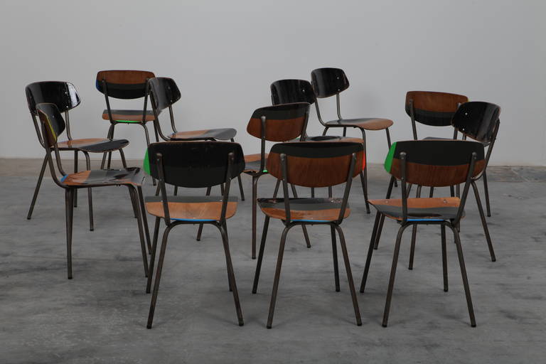 German Set of 12 Aero Chairs, Reworked by Atelier Markus Friedrich Staab