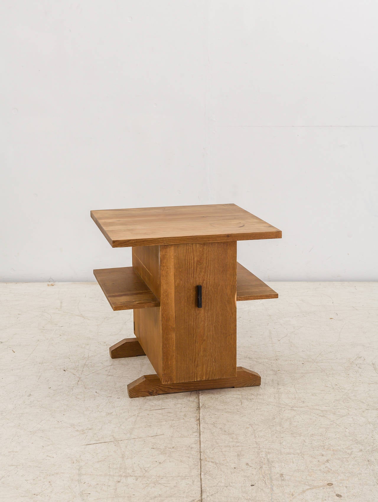 Mid-20th Century Small Coffee Table, Mini Bar or Bedside Table in Pine from Sweden, 1930s-1940s
