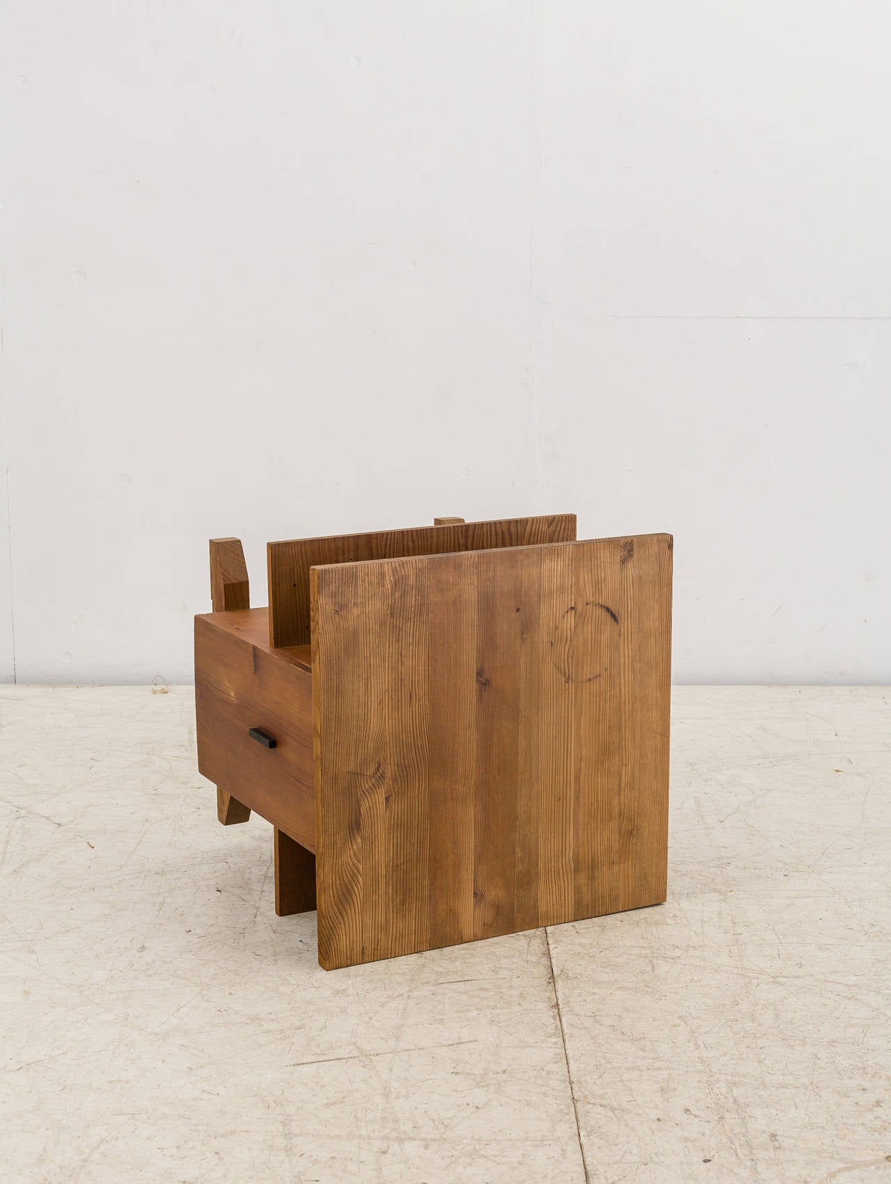 Swedish Small Coffee Table, Mini Bar or Bedside Table in Pine from Sweden, 1930s-1940s