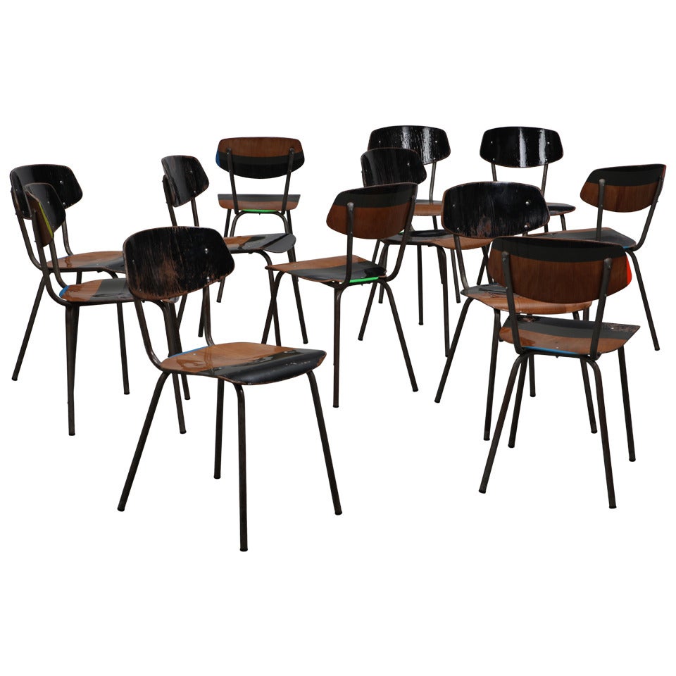 Set of 12 Aero Chairs, Reworked by Atelier Markus Friedrich Staab