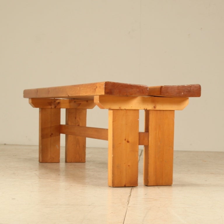 French Bench by Charlotte Perriand for Les Arcs