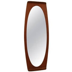 Franco Campo & Carlo Graffi Mirror in Bent Plywood, Italy, 1960s 10