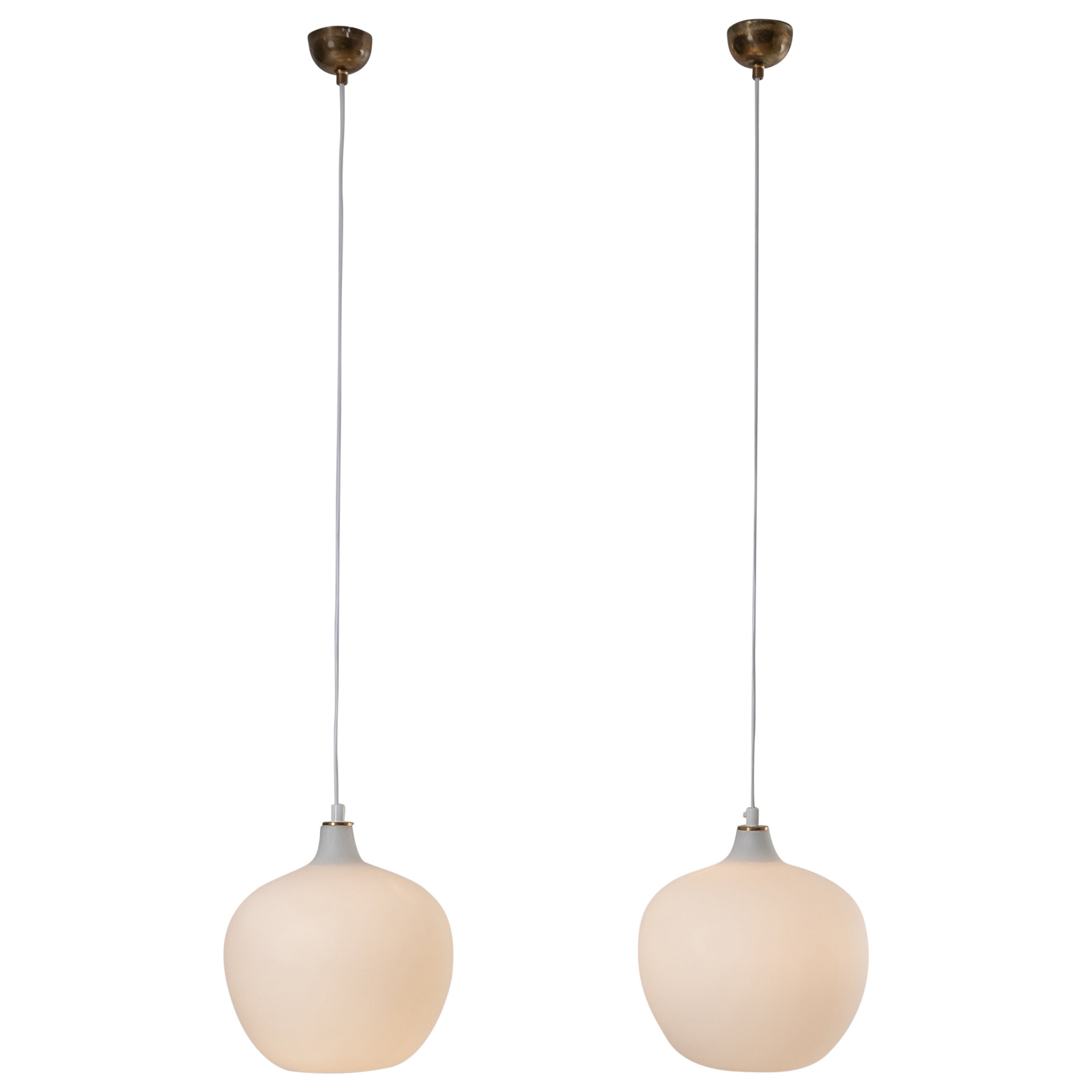 Pair of Tapio Wirkkala Pendants Model 51129 for Idman, Finland, 1958 For Sale