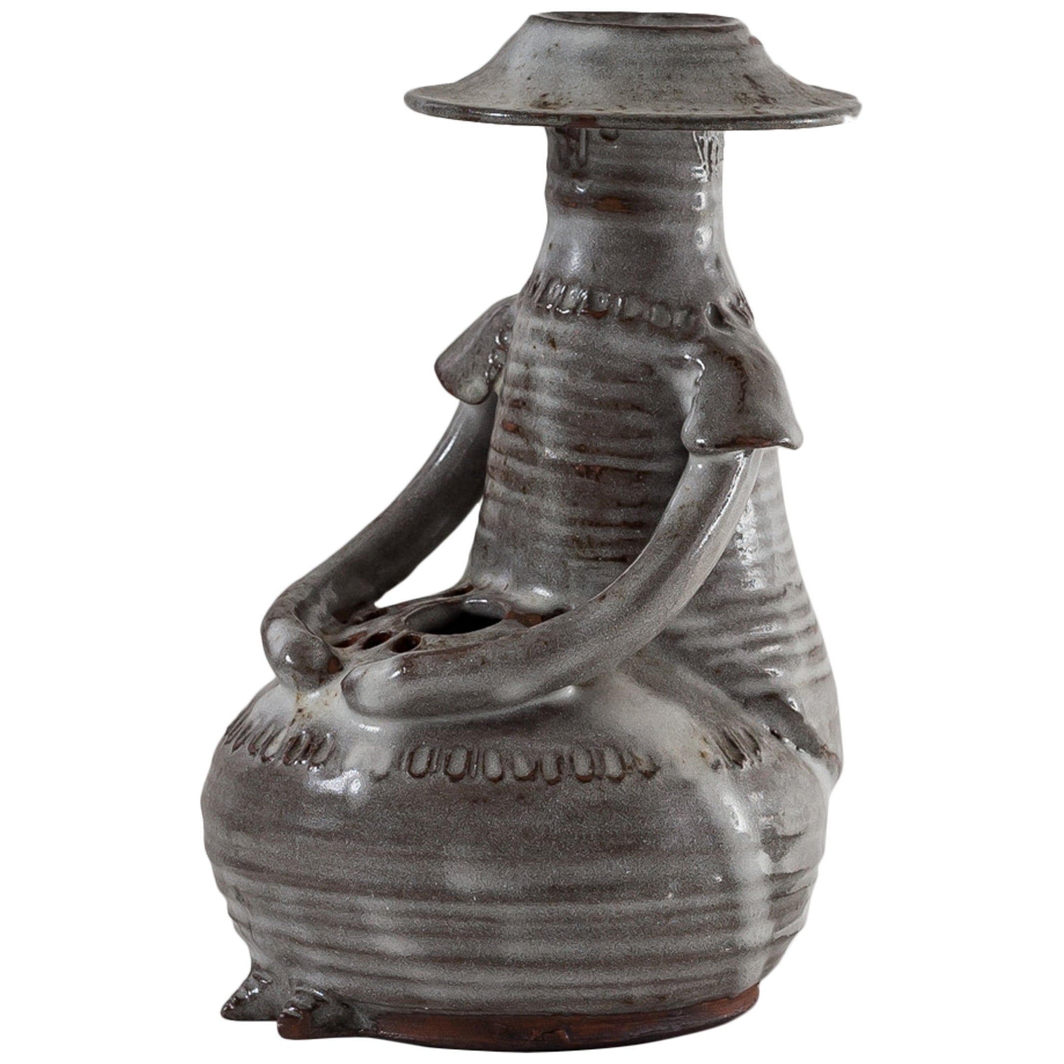 Jacques Pouchain Anthropomorphic Ceramic Vase, France, 1970s