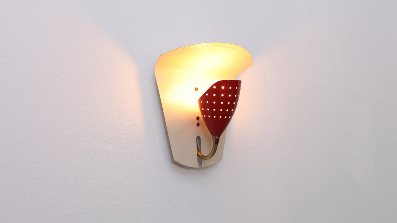 French 1950s Wall Sconce Applique in Original Condition In Excellent Condition For Sale In Maastricht, NL