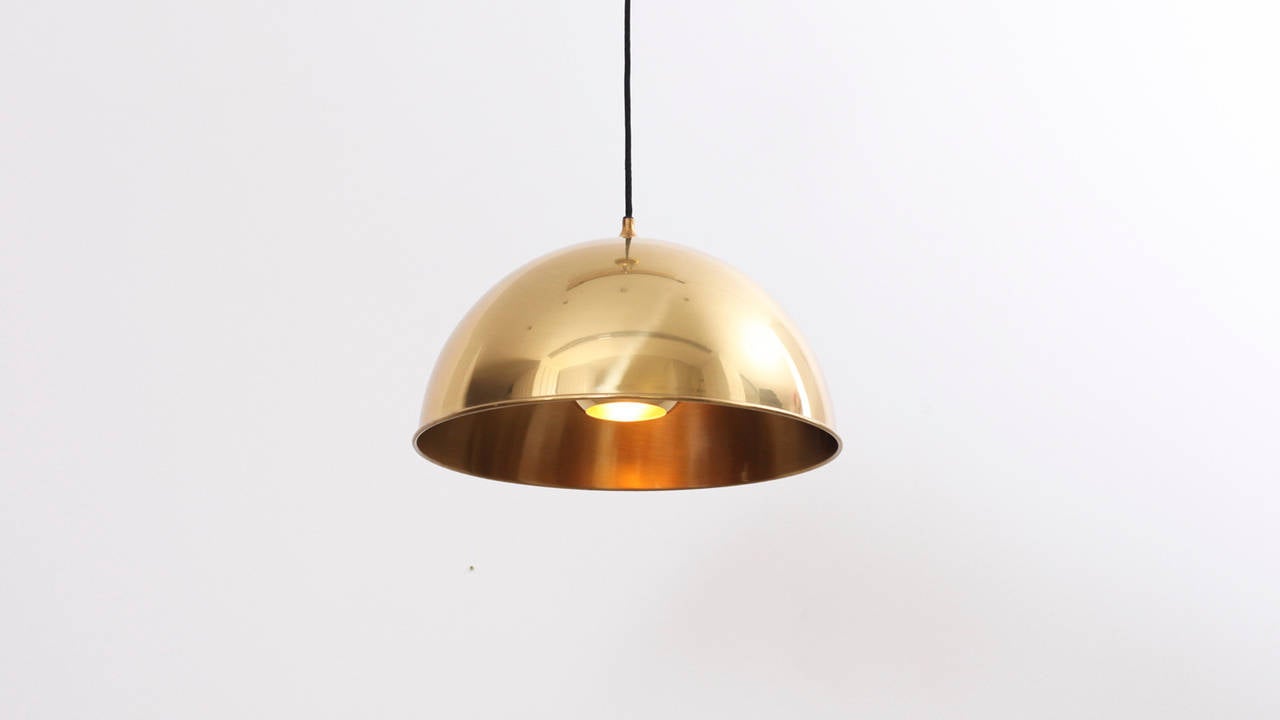 German Rare Large Pendant Lamp Posa with Center Counterweight by Florian Schulz For Sale