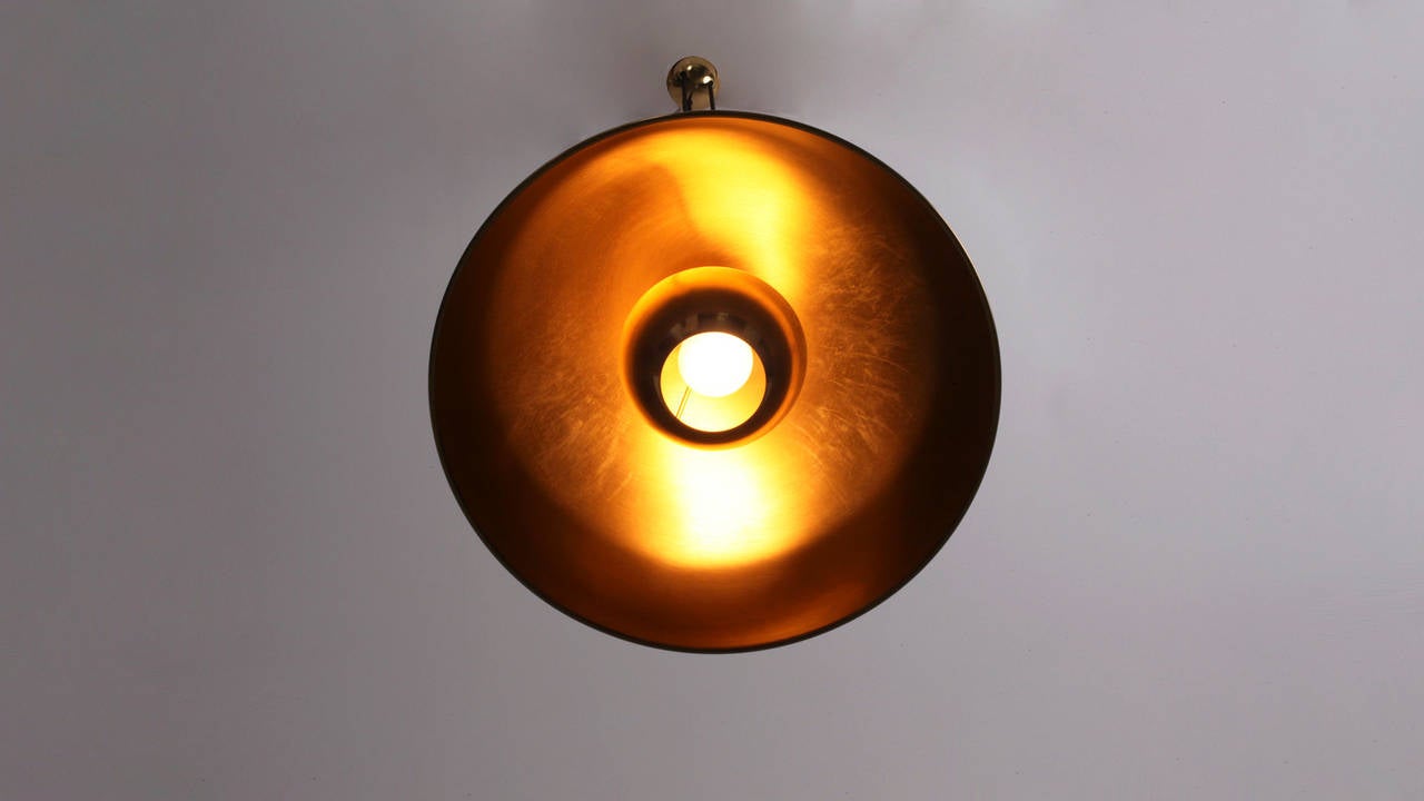 Rare Large Pendant Lamp Posa with Center Counterweight by Florian Schulz For Sale 1