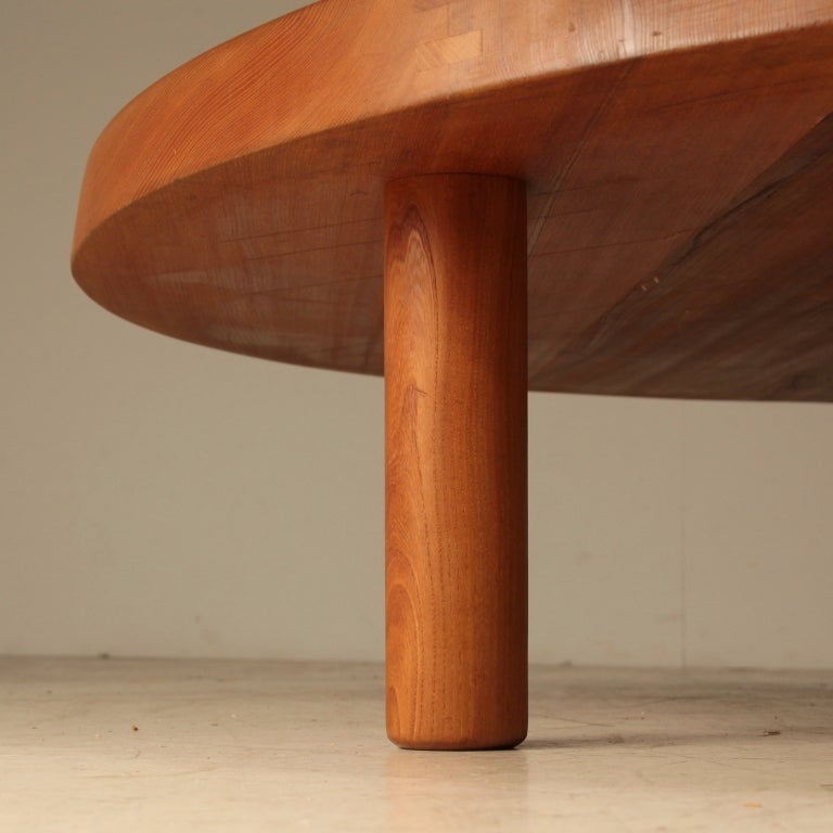 XXL Solid Wooden Sidetable by Pierre Chapo In Excellent Condition In Maastricht, NL