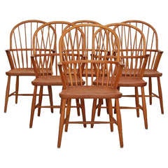 Set of 6 Windsor Chairs by Frits Henningsen for Carl Hansen