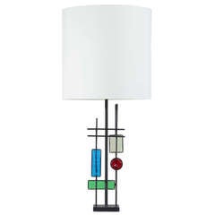Colourful 1960s Svend Aage Holm Sorensen table lamp