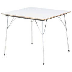 Eames Folding DTM Table with White Laminated Top, USA, 1950s