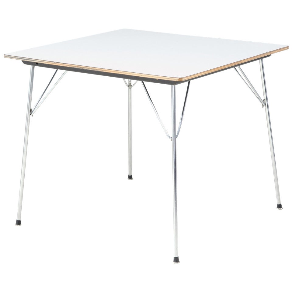 Eames Folding DTM Table with White Laminated Top, USA, 1950s For Sale