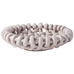 Jerome Massier Pale Pink Ceramic Bowl, Vallauris, France, 1960s
