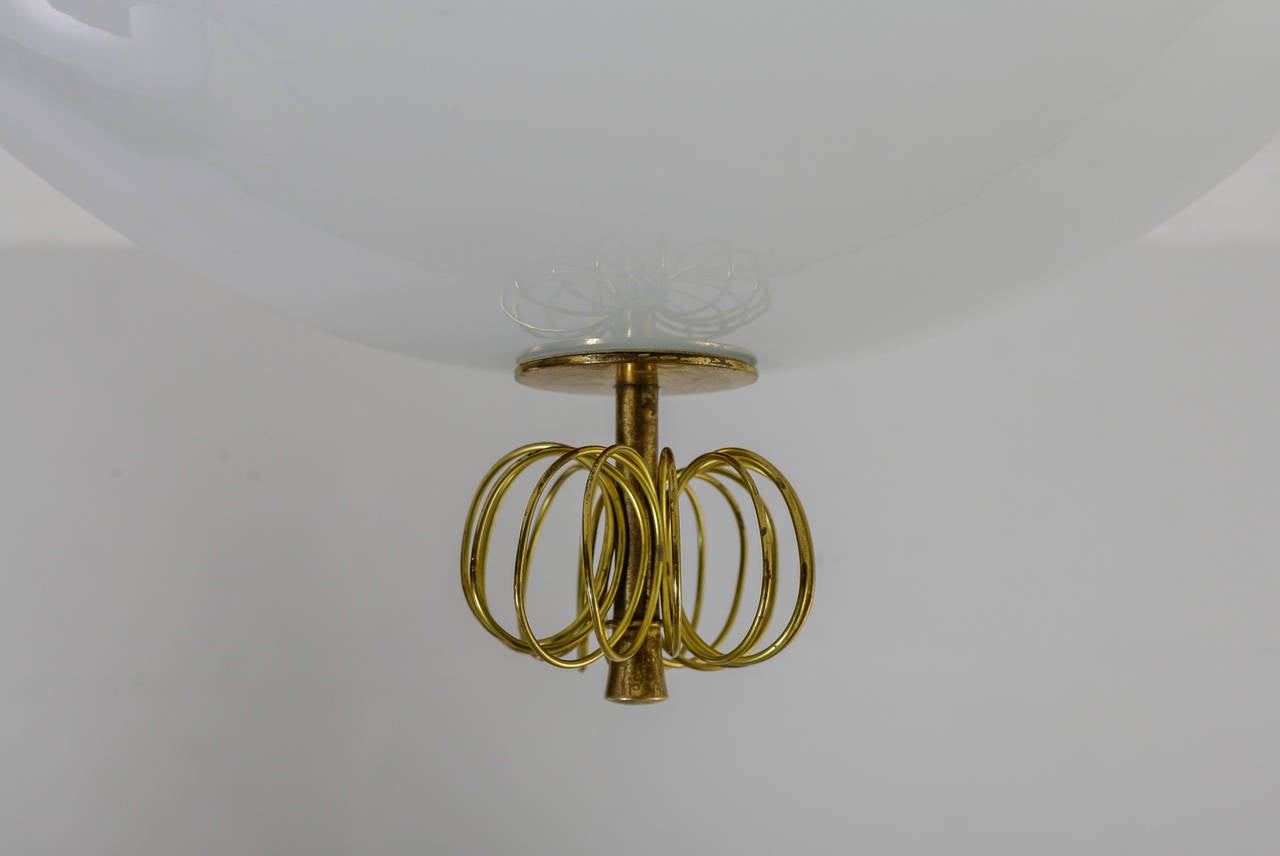 Rare Paavo Tynell ceiling lamp for Taito, Finland, 1940s In Excellent Condition For Sale In Maastricht, NL