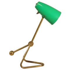 Green shaded cocotte lamp