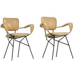Pair Cocorita T armchairs by Velca Legnano 2