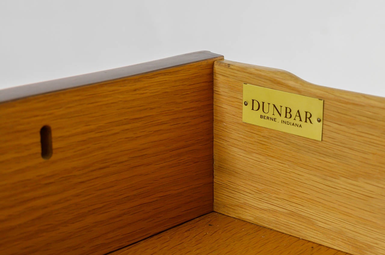 Edward Wormley Woven Credenza with Brass Legs and Details for Dunbar, 1950s For Sale 2