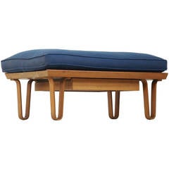 Rare Short 'Long John' Bench with Drawer by Edward Wormley for Dunbar