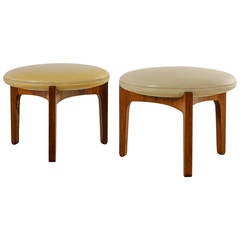 Pair of Sven Ellekaer Stools, Chr. Linneberg Møbelfabrik, Denmark, 1960s