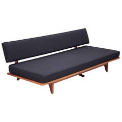 Rare walnut Richard Stein For Knoll Daybed Sofa