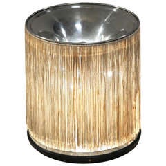 Fratini ‘597’ table lamp with silk fringe by Arteluce