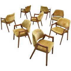 Set of 8 Ico Parisi Poltroncina 814 Armchairs