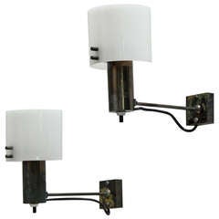 Pair Gino  Sarfatti wall appliques