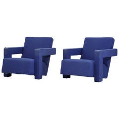 Rare Early Pair of Utrecht Chairs by Gerrit Rietveld