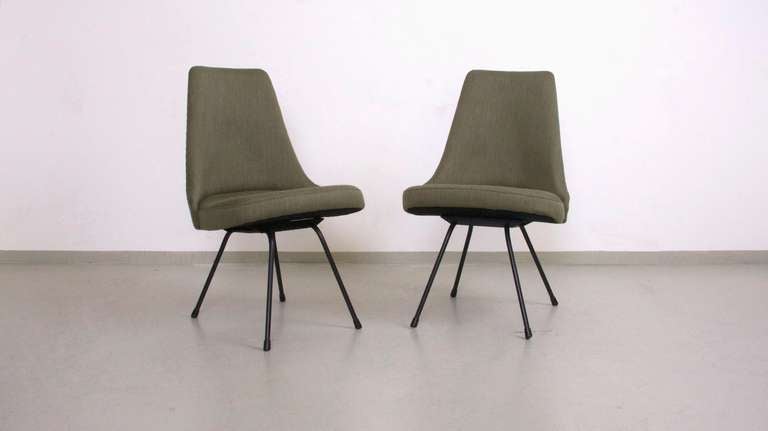 Mid-Century Modern Pair of Hans Bellmann Sitwell Chairs for Strässle