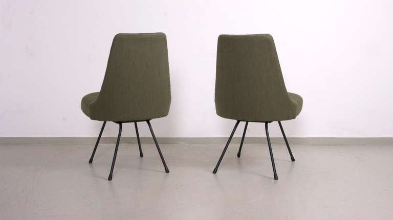 Swiss Pair of Hans Bellmann Sitwell Chairs for Strässle