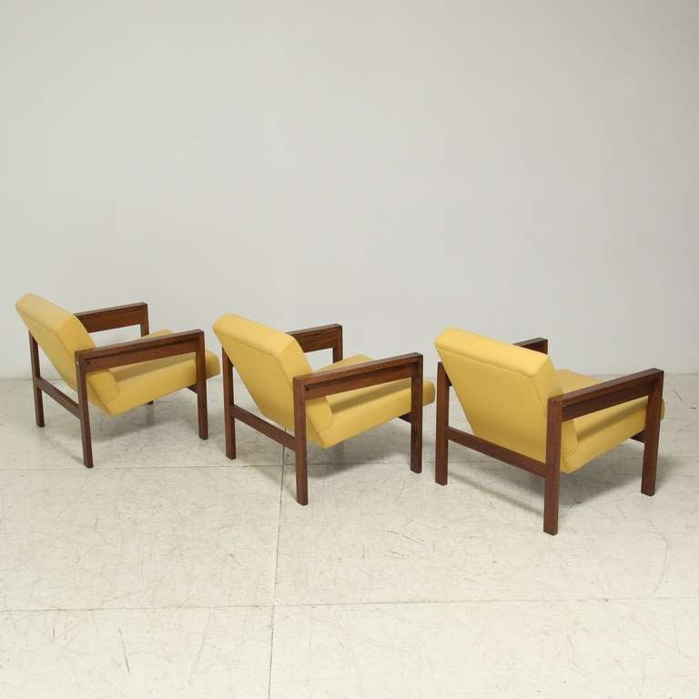 Mid-Century Modern Set of Three Hein Stolle Chairs in Wenge, Netherlands, 1960s For Sale